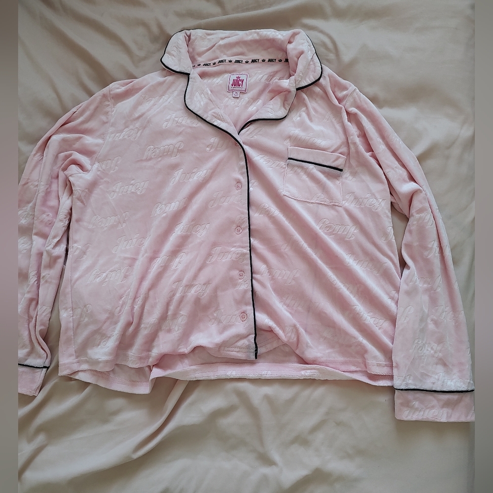 Juicy Couture Light Pink Pajama Set (Top, Pants, Shorts)